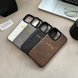 名入れ iPhone用ケース｜クロコダイル柄・イニシャルカスタム対応