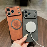 メープルリーフ MagSafe対応 フルカメラ保護 耐衝撃シェル 5色 iPhone17用ケース