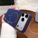 名入れ可 ライチ調レザー風 マグネット式 TPU スマホケース｜大人かわいいカスタム(Side）