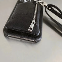 Zipper Wallet形 イニシャル入れ クロースバディー iPhone用ケース