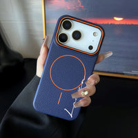 名入れ可 ライチ調レザー風 マグネット式 TPU スマホケース｜大人