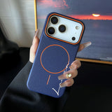 名入れ可 ライチ調レザー風 マグネット式 TPU スマホケース｜大人かわいいカスタム(Side）