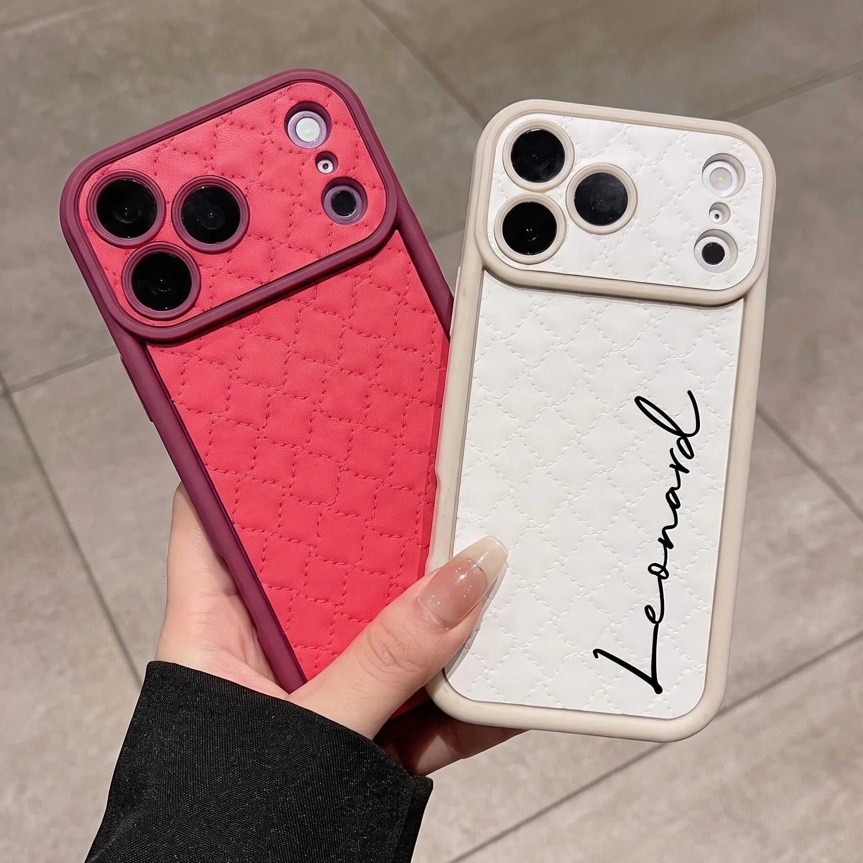 大人可愛い 名入れカスタマイズができるiPhone13/14用スマホケース