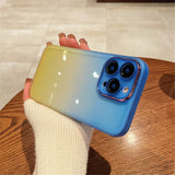 おしゃれレインボークリアグラデーション 5色　iPhoneケース