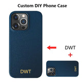 名入れ 本革 iPhone用ケース｜大人上品 カスタムイニシャル入れ入れ 高級レザー カバー【iPhone17対応】
