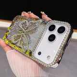 グラデーション カラーグリッター ダイヤモンドケースストーン入り 4色 iPhone用 ケース