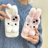 3D双子のラビット ぬいくるみ iPhone用ケース