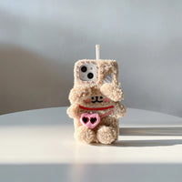 3DCute Malteseモチーフ ぬいぐるみ ス iPhone用ケース