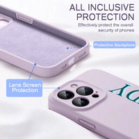 高品質Soft Liquid Silicone 名入れ カスタマイズ オーダーメイド 暖色系5色 iPhone用ケース
