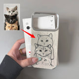 iPhone17/16/15/14/13対応｜写真をミニマル線画に♡ 名入れできるオーダーメイドケース