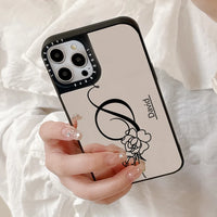ミラーケース カッコイイ 筆記体で オリジナルのカスタム文字入れ iPhone用ケース