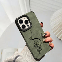 大人カッコイイ 筆記体で オリジナルのカスタム文字入れ 4色 iPhone用ケース