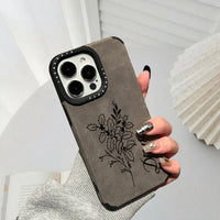 誕生花と名前をレーザー刻印 ４色 iPhone用ケース