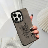 誕生花と名前をレーザー刻印 ４色 iPhone用ケース