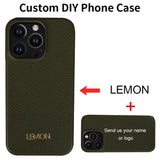 名入れ 本革 iPhone用ケース｜大人上品 カスタムイニシャル入れ入れ 高級レザー カバー【iPhone17対応】