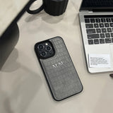 名入れ iPhone用ケース｜クロコダイル柄・イニシャルカスタム対応
