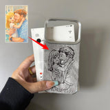 iPhone17/16/15/14/13対応｜写真をミニマル線画に♡ 名入れできるオーダーメイドケース