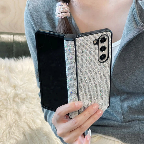 シンプル ゴージャス きらびやかな 可愛い ラインストーンヒンジ保護 SamsungGalaxy用ケース