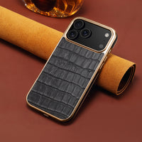 MagSafe機能 大人カッコイイ クロコダイル柄 メッキ 4色 iPhone用ケース