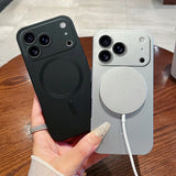 17シリーズ登場❣ ラグジュアリー マグネット式 ワイヤレス充電対応 マットケース 耐衝撃 ソフトカバー ３色 iPhone用ケース