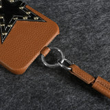 プレミアムスター 本革レザー クロスボディ iPhone用ケース｜ストラップ付き 大人の高級スマホカバー