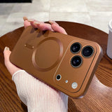 17シリーズ登場❣ ラグジュアリー マグネット式 ワイヤレス充電対応 マットケース 耐衝撃 ソフトカバー ３色 iPhone用ケース