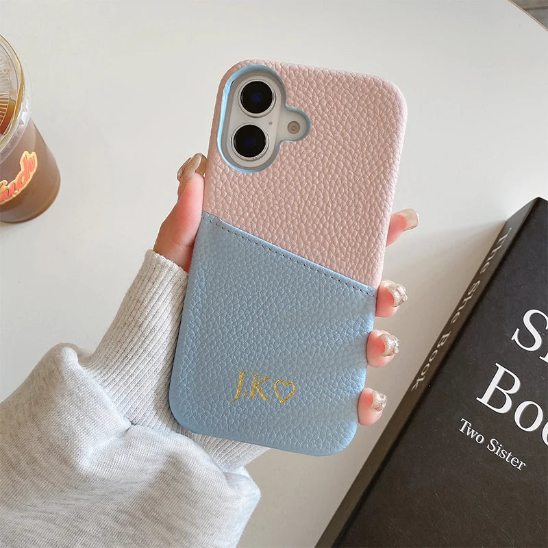 New❣ オーダーメイド バイカーラー カードポケット付き 4色 iPhone用