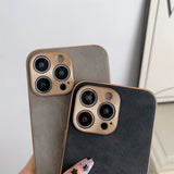 花柄に包んで 大人カッコいい 名入れ 文字入れ 柔らかラムスキン( lambskin Leather) 4色 iPhone用ケース