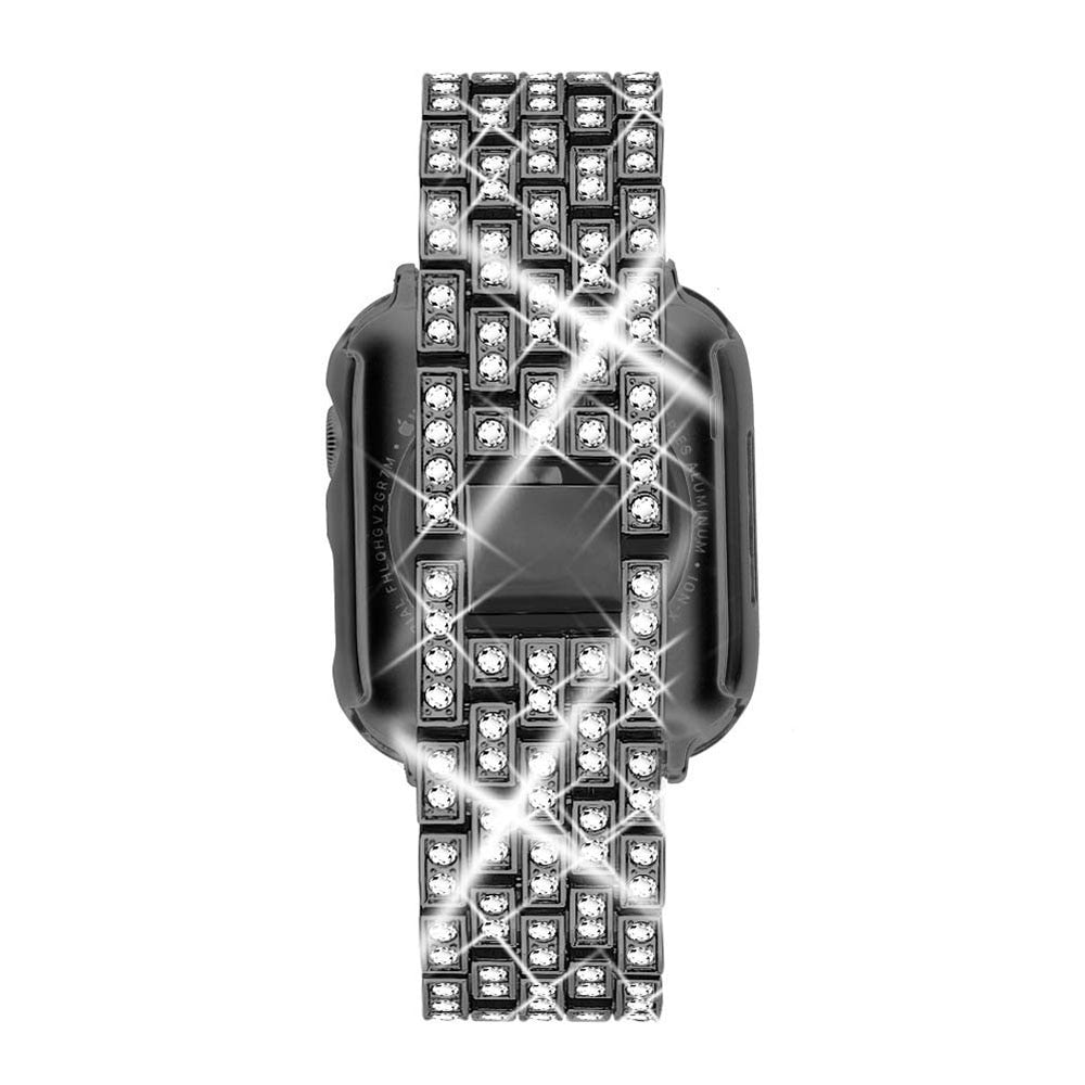 STORE Apple Watch ダイヤモンド風装飾付き 豪華ダイヤ AppleWatch Serise 10バンド 高級感 金属 アップル