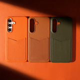 Galaxy S25・S24・S23・S22・S21対応｜本革カード収納付きケース　
