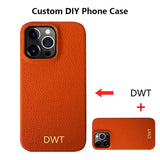 名入れ 本革 iPhone用ケース｜大人上品 カスタムイニシャル入れ入れ 高級レザー カバー【iPhone17対応】