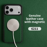【MagSafe対応】本革 ライチレザー iPhone用ケース｜高級感 マグネット搭載 レザーケース iPhone17 Air / 17e / 16e / Pro Max対応