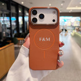 名入れ・イニシャル対応 薄型サークルマグネットTPUスマホケース｜シルバーフォイル箔押しデザイン