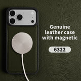 【MagSafe対応】本革 ライチレザー iPhone用ケース｜高級感 マグネット搭載 レザーケース iPhone17 Air / 17e / 16e / Pro Max対応