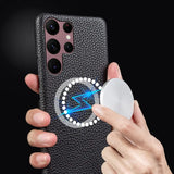 【MagSafe対応・本革】Galaxy S26 Ultra用ケース 高級レザーケース ワイヤレス充電対応 耐衝撃 ソフトTPUカバー