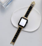 ラグジュアリー 高級樹脂ステンレス鋼バンド レジンとステンレス製  6色 Apple Watch用バンド