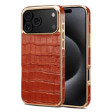 MagSafe機能 大人カッコイイ クロコダイル柄 メッキ 4色 iPhone用ケース