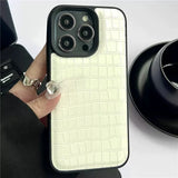 レトロ クロコダイルテクスチャー PUレザー仕様丈夫な iPhone用ケース
