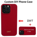 名入れ 本革 iPhone用ケース｜大人上品 カスタムイニシャル入れ入れ 高級レザー カバー【iPhone17対応】
