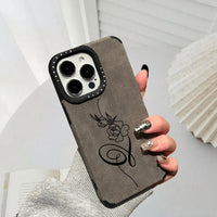 大人カッコイイ 筆記体で オリジナルのカスタム文字入れ 4色 iPhone用ケース