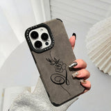 大人カッコイイ 筆記体で オリジナルのカスタム文字入れ 4色 iPhone用ケース