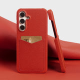Galaxy S25・S24・S23・S22・S21対応｜本革カード収納付きケース　
