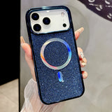 MagSafe対応 ダイヤモンド風 キラキラ iPhone用ケース｜グリッター マグネット充電対応 韓国風 おしゃれケース iPhone17 Air / Pro Max対応