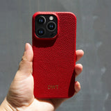名入れ 本革 iPhone用ケース｜大人上品 カスタムイニシャル入れ入れ 高級レザー カバー【iPhone17対応】