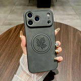 メープルリーフ MagSafe対応 フルカメラ保護 耐衝撃シェル 5色 iPhone17用ケース