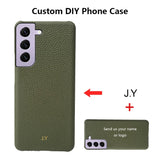 【名入れ可】Galaxy 本革レザーケース｜S25・S24・S23Ultra対応｜大人かわいいカスタムスマホカバー