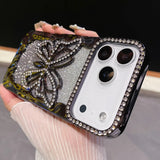 グラデーション カラーグリッター ダイヤモンドケースストーン入り 4色 iPhone用 ケース