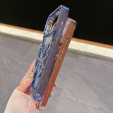 グラデーション カラーグリッター ダイヤモンドケースストーン入り 4色 iPhone用 ケース