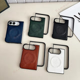 iPhone DUO用 ラグジュアリーレザーケース｜MagSafe対応・マグネットリング・耐衝撃プロテクター