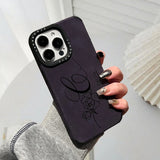 大人カッコイイ 筆記体で オリジナルのカスタム文字入れ 4色 iPhone用ケース